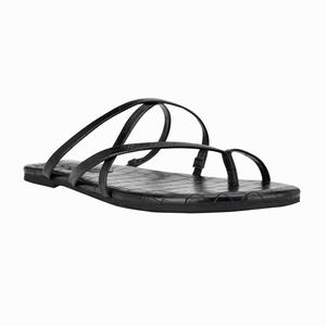 Nine West Brice Flat Slides - Black - Ireland (AJ1823495)